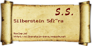 Silberstein Sára névjegykártya